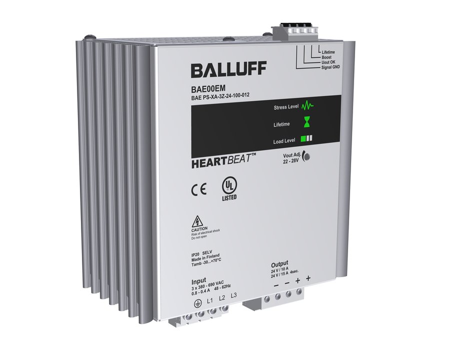 Fonte de alimentação Balluff para equipamento de energia eólica